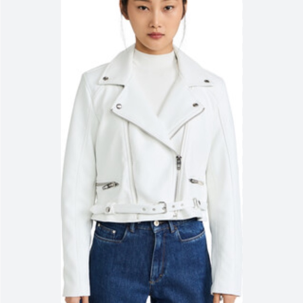 BlankNYC Women's White Biker Jacket
